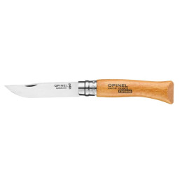 couteau pliant Opinel N°07 Carbon Viroblock, blister natural