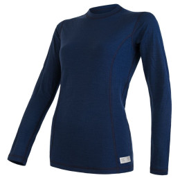 T-shirt technique à manches longues pour femme Sensor Merino DF bleu foncé deep blue