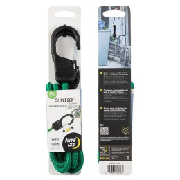 Tendeur élastique Nite Ize Slide Lock Carabiner Bungee 48" vert Zelená