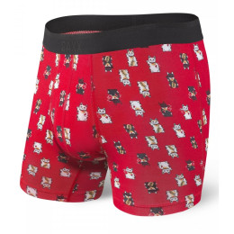 Caleçon Saxx Platinum Boxer Brief Fly rouge RedLuckyCat