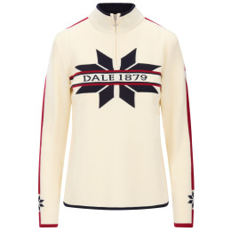 Pull femme Dale of Norway Nåle Fem Sweater blanc / bleu Offwhite Navy Red Rose