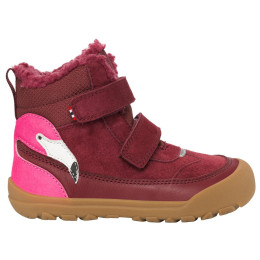 Bottes d'hiver enfant Viking Outdoor Footwear Alv Barefoot Paw Warm WP 2V Burgundy rouge foncé Burgundy
