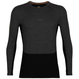 T-shirt fonctionnel homme Icebreaker ZoneKnit™ 200 LS Crewe girs jet heather/black/metro heather/cb