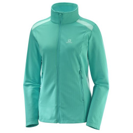 Sweat-shirt femme Salomon Discovery Lt Fz W green Waterfall