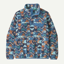 Sweat-shirt femme Patagonia W's LW Synch Snap-T P/O bleu Swallowtail Geo: Still Blue