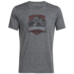 T-shirt homme Icebreaker Mens Tech Lite SS Crewe Everest Crest girs GritstoneHthr