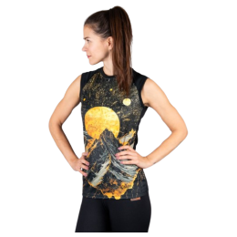 Top femme Drexiss Full Golden Summit Coolmax noir / jaune