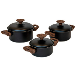 Jeu de casseroles Bo-Camp Stewart 3 pcs noir / brun Black