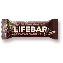 Barre Lifefood Fèves de cacao et vanille RAW BIO 40 g