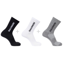 Chaussettes Salomon Everyday Lite Crew 3-Pack noir / gris White / Black / Frost Gray