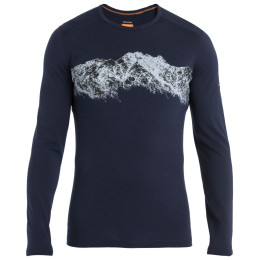 T-shirt homme Icebreaker M Mer 200 Oasis LS Crewe Remarkables bleu foncé Midnight Navy