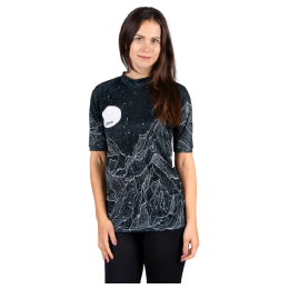 T-shirt fonctionnel femme Drexiss All Diamond Beach Black Coolmax noir / blanc