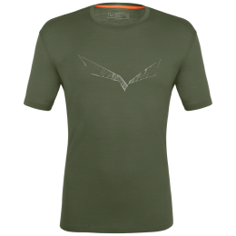 T-shirt fonctionnel homme Salewa Pure Eagle Sketch Am M T-Shirt green thyme