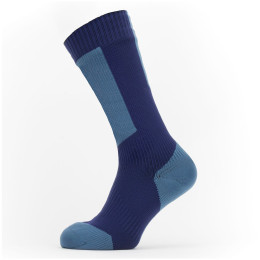 Chaussettes imperméables SealSkinz WP Cold Weather Mid Lenght + Hydrostop bleue NavyBlue/Red