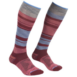 Chaussettes hautes femme Ortovox All Mountain Long Socks W (2023) gris / rouge Multicolour