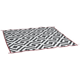 Tapis de tente Bo-Camp Chill mat Lewisham XL blanc / noir Black/White/Red