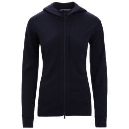 Sweat-shirt femme Icebreaker W Quantum III LS Zip Hood vert Black