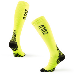 Chaussettes de compression Zulu Run Compression M jaune / noir