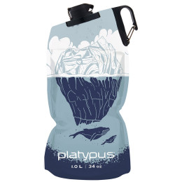 Gourde pliable Platypus DuoLock SoftBottle 1l bleue Whale