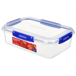 Boîte aliments Sistema Rectangle Klip It Plus 2,2L bleue Blue