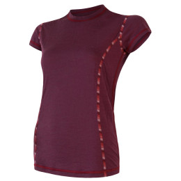 T-shirt fonctionnel femme Sensor Merino Air kr.rukáv violet DarkBurgundy