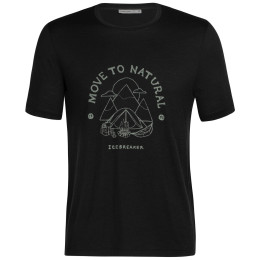 T-shirt homme Icebreaker Men Tech Lite II SS Tee Canopy Camper vert black