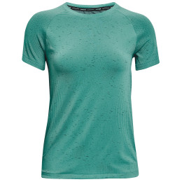 T-shirt fonctionnel femme Under Armour Seamless Run SS green Neptune / Jet Gray / Reflective