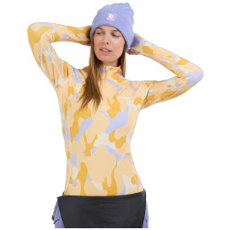 T-shirt fonctionnel femme Fundango Yade II Baselayer Top jaune / violet corn cloud