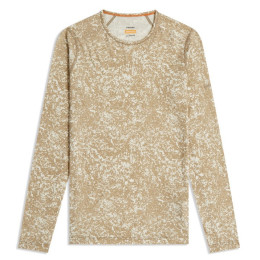 T-shirt fonctionnel femme Icebreaker Women M 200 Oasis LS Crewe Moss BloomAOP beige / blanc Cumin/Undyd/Aop