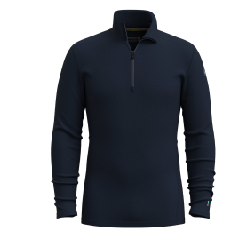 T-shirt fonctionnel homme Smartwool M Classic Thermal Merino Base Layer 1/4 Zip bleu foncé DEEP NAVY