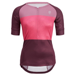 Maillot vélo femme Silvini Stabina violet foncé / rouge plum-fuchsia