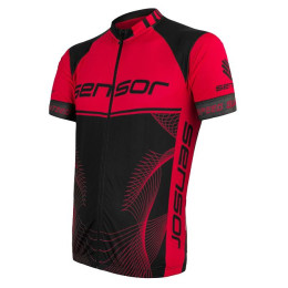 Maillot vélo homme Sensor Cyklo Team Up noir / rouge Black/Red