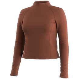 T-shirt fonctionnel femme Smartwool Women's Active Merino Movement Mock Neck brique Burnt Sienna