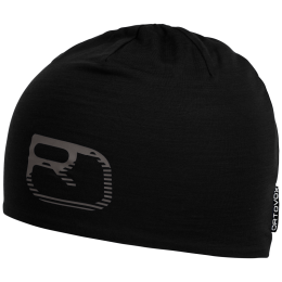 Bonnet Ortovox 120 Cool Tec Logo noir Black Raven