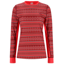 T-shirt fonctionnel femme Kari Traa Lune Long Sleeve Baselayer rouge / orange heat