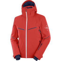 Veste homme Salomon Brilliant Jacket M rouge GojiBerry/White/NightSky
