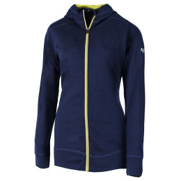 Sweat-shirt femme Zulu Merino Hoodie Full Zip bleue Navy
