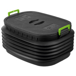 Boîte pliante avec couvercle Yolco CP60 noir/vert