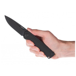 couteau pliant Acta non verba Z200 DLC/Plain Edge, G10/Lock Black vert Black/Black