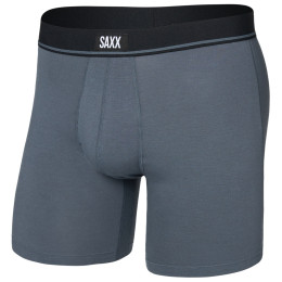Caleçon homme Saxx Essential Cotton Boxer Brief Fly gris turbulence