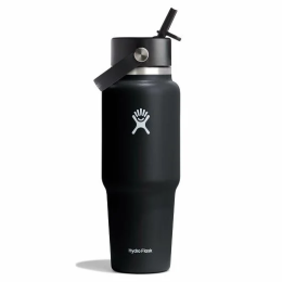 Bouteille isotherme Hydro Flask Wide Flex Straw Travel Bottle 32 Oz vert BLACK