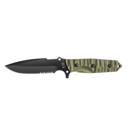 Couteau TB OUTDOOR Maraudeur Survival Knife G10 Serrated vert foncé