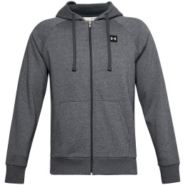 Sweat-shirt homme Under Armour Rival Fleece FZ Hoodie 2022 gris foncé Pitch Gray Light Heather / / Onyx White