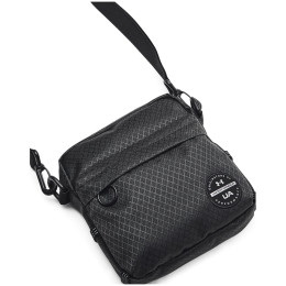 Porte-documents de voyage Under Armour Loudon Ripstop Crossbody vert Black / Black / Metallic Silver