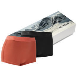 Caleçon fonctionnel femme Devold Breeze Merino 150 Hipster Wmn 2Pk orange / noir Black/Coral