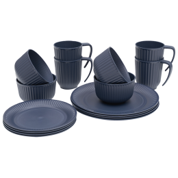 Set de vaisselle Outwell Delish 4 Person Dinner Set bleu foncé Navy Night