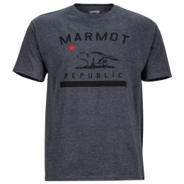 T-shirt homme Marmot Marmot Republic Tee SS girs CharcoalHeather