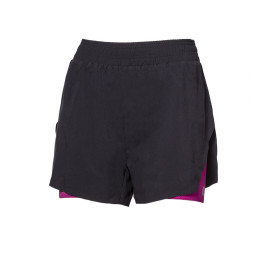Short femme Progress Carrera Shorts 2v1 noir / rose černá/višňová