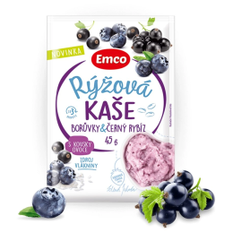 Porridge Emco Porridge de riz aux myrtilles et au cassis 45g