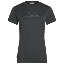 T-shirt femme Icebreaker Women Merino 150 Tech Lite SS Tee Sparkling Stars gris foncé Obsidian